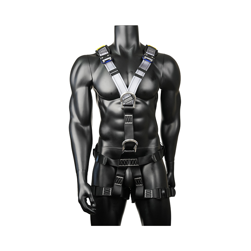 KA14-1 Klatresele med 5 D-ringer i aluminium, 2 hurtigspenner EN361